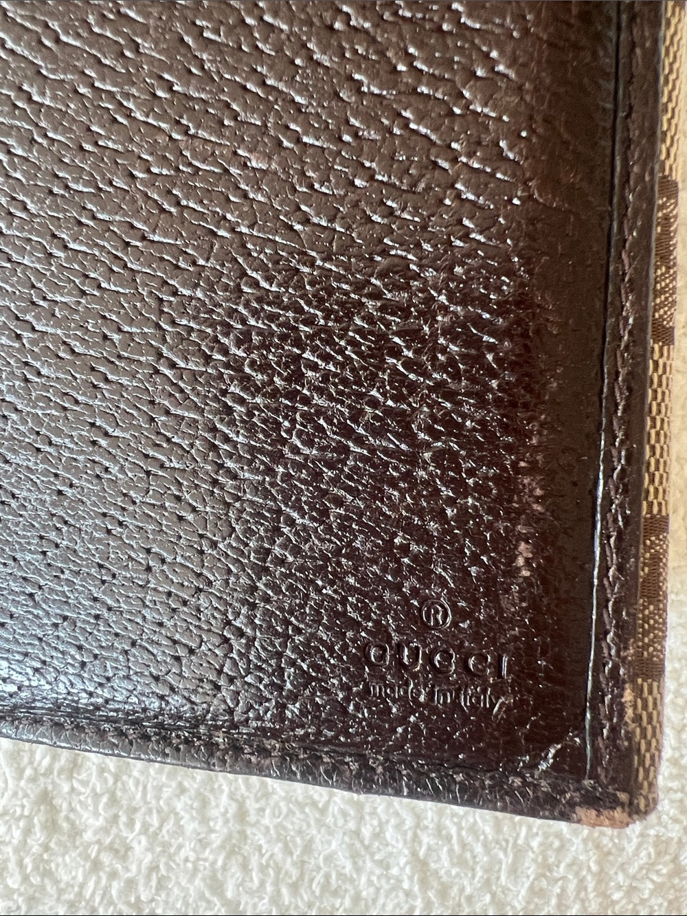 Gucci Beige and Brown GG Canvas Continental Wallet with Signature Snap - Picture 7 of 10